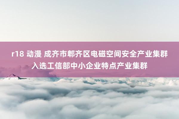 r18 动漫 成齐市郫齐区电磁空间安全产业集群入选工信部中小企业特点产业集群