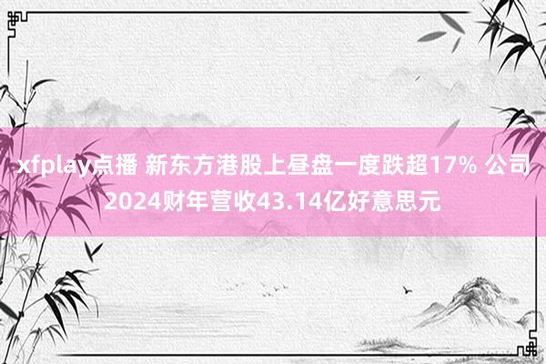 xfplay点播 新东方港股上昼盘一度跌超17% 公司2024财年营收43.14亿好意思元